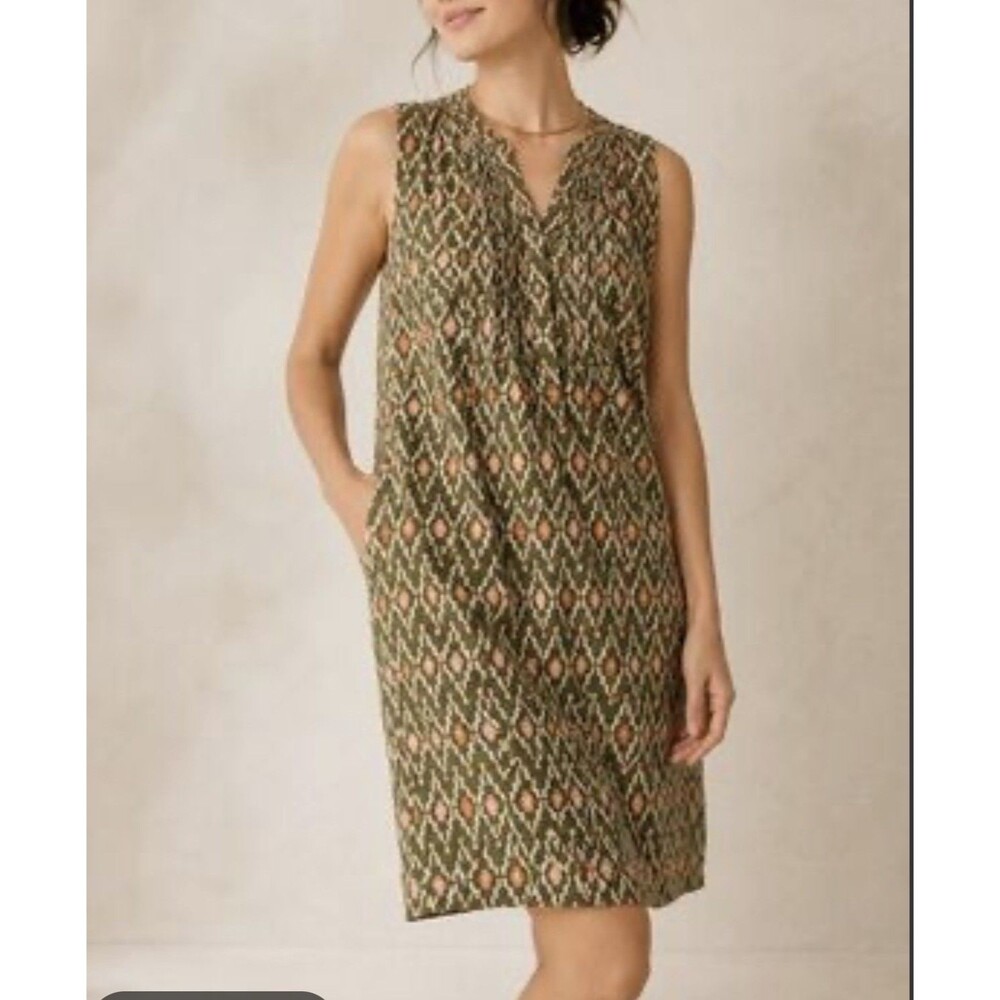 Sonoma Linen Blend Dress Women's xxl Pleated Bodice Sleeveless Side Pockets...